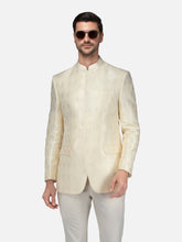 Cream Raindrop Bandhgala